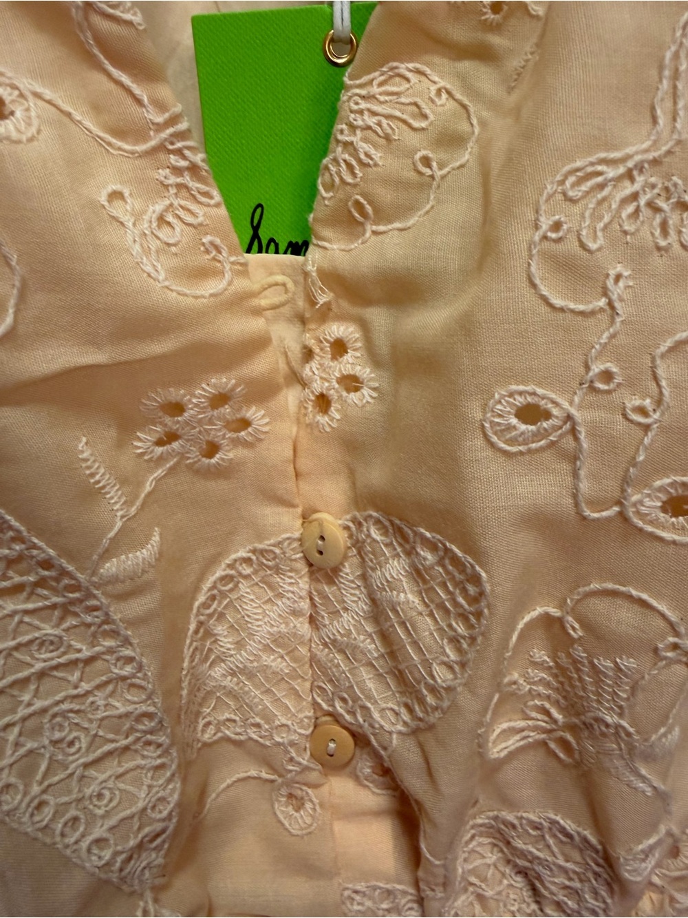 Sam Edelman Butter Yellow Eyelet Midi Dress - Picture 6 of 10